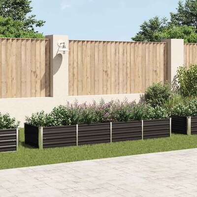 45729 Garden Raised Bed Anthracite 320x80x45 cm Galvanised Steel