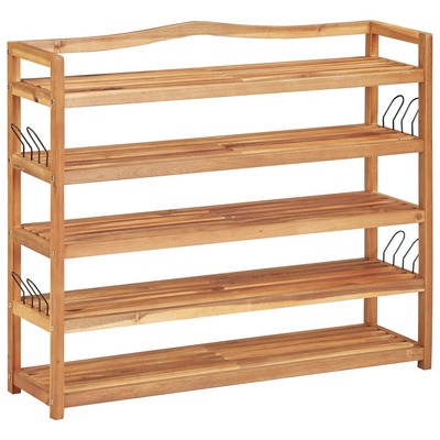 5-Tier Shoe Rack Solid Acacia Wood