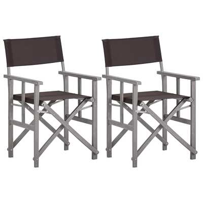 Director's Chairs 2 pcs Solid Acacia Wood