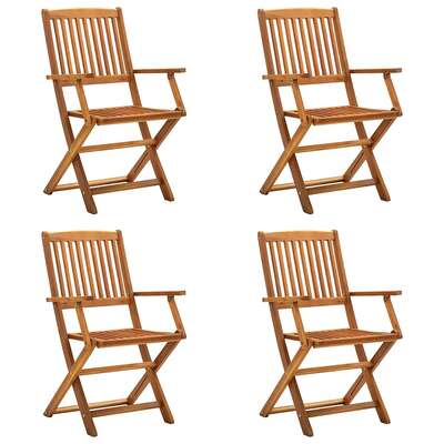 Comfortable Folding Outdoor Chairs 4 pcs Relaxing Seating Essentials 