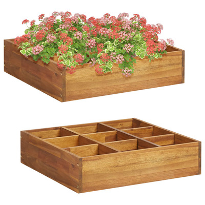 Herb Garden Planter Solid Acacia Wood 