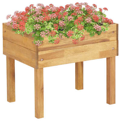 Raised Garden Planter  Solid Acacia Wood