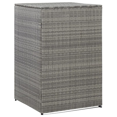 Single Wheelie Bin Shed Anthracite 76x78x120 cm Poly Rattan