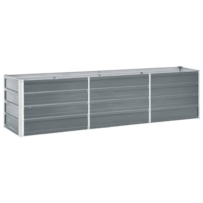 Garden Raised Bed Galvanised Steel Grey