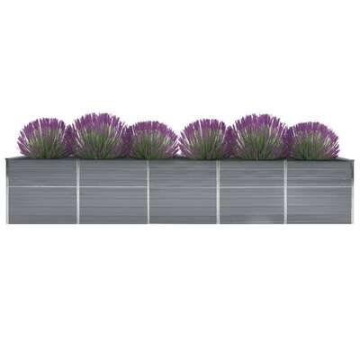 Galvanised Steel Raised Garden Bed 400x80cm | EXTG