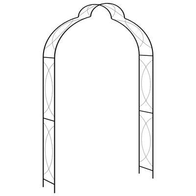 Garden Arch Black  Iron Decor
