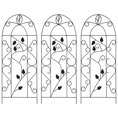 Plant Climbing Racks 3 pcs Black