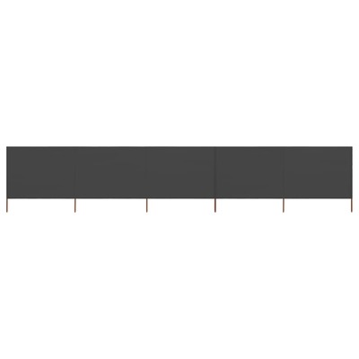 5-panel Wind Screen Fabric 600x160 cm Anthracite