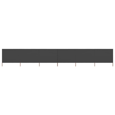 6-panel Wind Screen Fabric 800x160 cm Anthracite