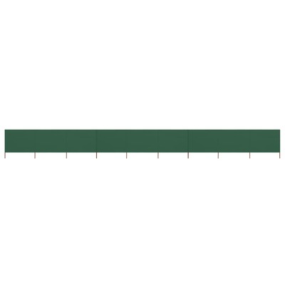 9-panel Wind Screen Fabric 1200x80 cm Green