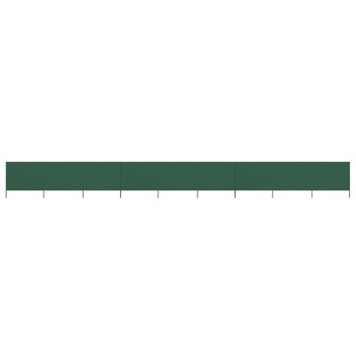 9-panel Wind Screen Fabric 1200x160 cm Green
