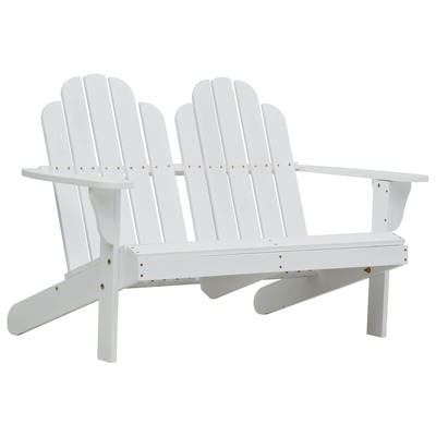 Double Adirondack Chair Wood White