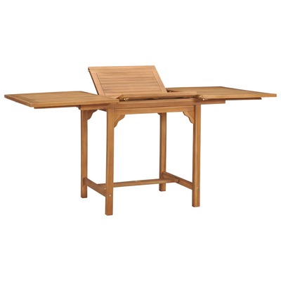 Extending Garden Table (110-160)x80x75cm Solid Teak Wood