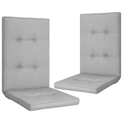 Garden Chair Cushions 2 pcs Grey 120x50x5 cm