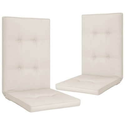 Garden Chair Cushions 2 pcs Cream 120x50x5 cm