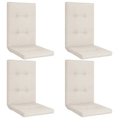 Garden Chair Cushions 4 pcs Cream 120x50x5 cm
