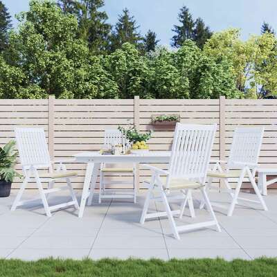Garden Chair Cushions 4 pcs Cream 40x40x3 cm