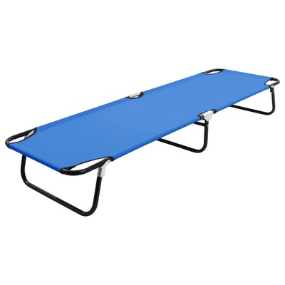 Folding Camping Cot Blue Steel