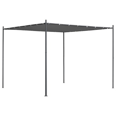 Gazebo with Flat Roof 3x3x2.4 m Anthracite