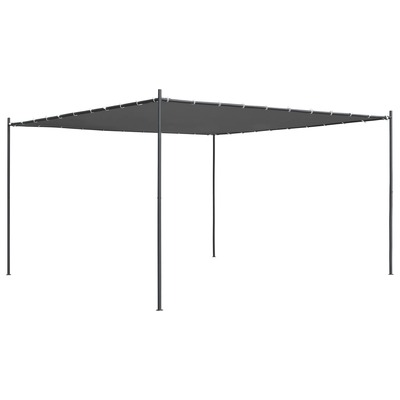 Gazebo with Flat Roof 4x4x2.4 m Anthracite