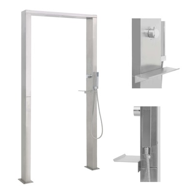 Shower Panel System Stainless Steel Double Jets