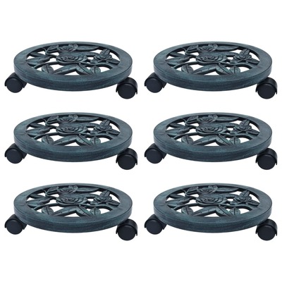 Plant Trolleys 6 pcs Green 30 cm Plastic