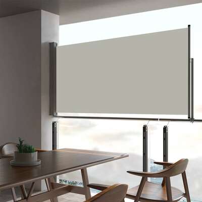 Patio Retractable Side Awning   Cream 