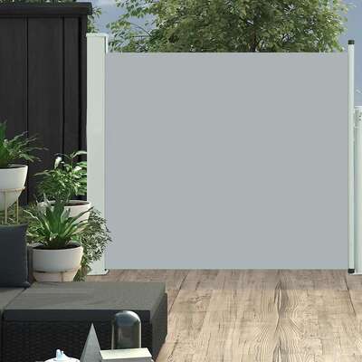 Patio Retractable Side Awning   Grey