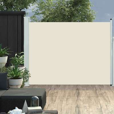Patio Retractable Side Awning Cream