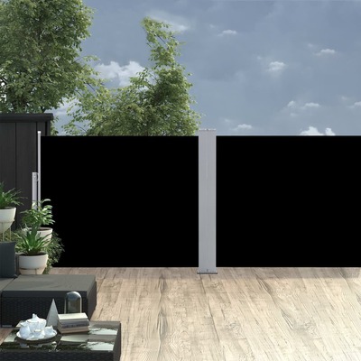 Retractable Side Awning,  Black 
