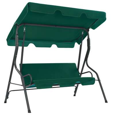 Garden Swing Chair Green Fabric