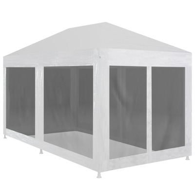 Party Tent with 6 Mesh  Sidewalls 