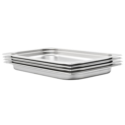 Gastronorm Containers 4 pcs GN 1/1 40 mm Stainless Steel