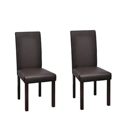 Dining Chair 2 pcs Brown Faux Leather