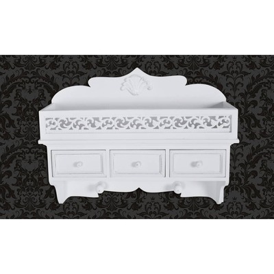 Wall Mounted Shelf with 3 Drawers