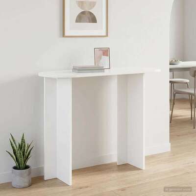 White Console Table 100cm Engineered Wood | EXTG
