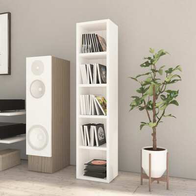 CD Cabinet High Gloss White  Chipboard