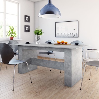 Dining Table Concrete  Grey Chipboard