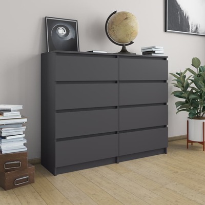 Drawer Sideboard Grey  Chipboard