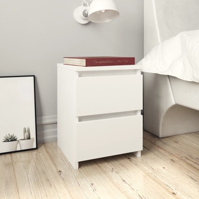 Bedside Cabinet White - Chipboard