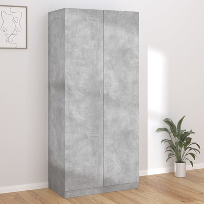 Wardrobe Concrete Grey  Chipboard