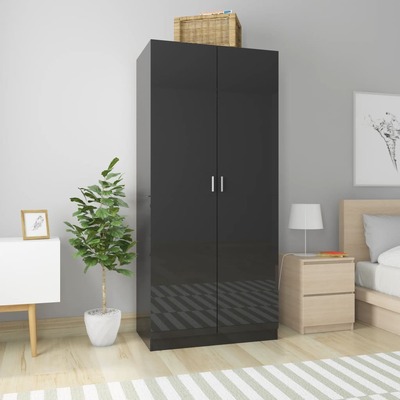 Wardrobe High Gloss Black