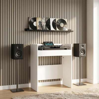 Dj Table White Engineered 102x45x102cm