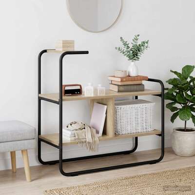Sonoma Oak Console Table 80cm Engineered Wood | EXTG