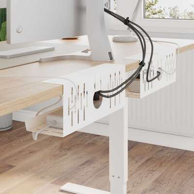 Under Desk Cable Management Tray 2pk White | EXTG