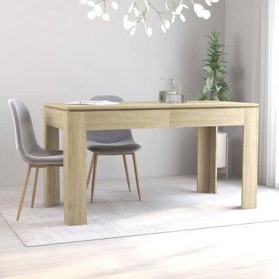 Dining Table Sonoma Oak 140x70x76 cm Chipboard