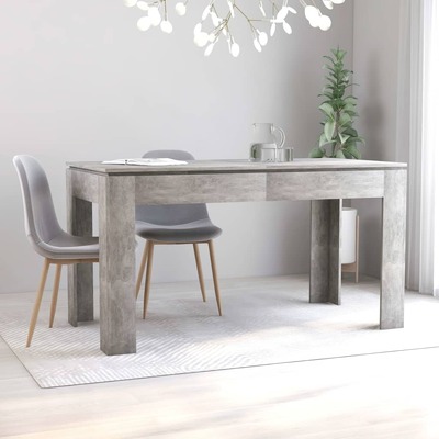 Dining Table Concrete Grey 140x70x76 cm Chipboard