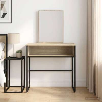 Dressing Table Sonoma Oak Mirror Storage | EXTG