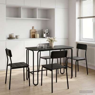 Dining Table Black Rectangular 100x50x75cm