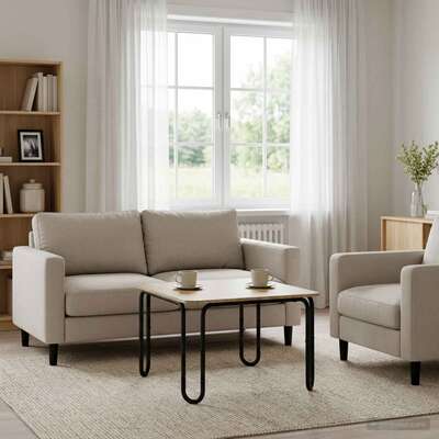 Oak Coffee Table Modern 79.5x79.5x45cm